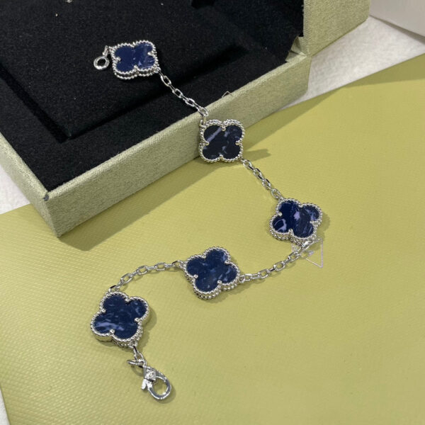 Toxse Vintage Alhambra Crystal Blue Bracelet - Image 3