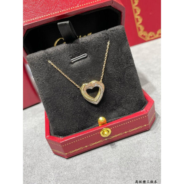 Toxse Trinity Heart Full Diamond Necklace - Image 8