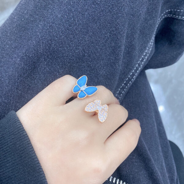 Toxse Two Butterfly Between the Finger Turquoise Ring - Image 7