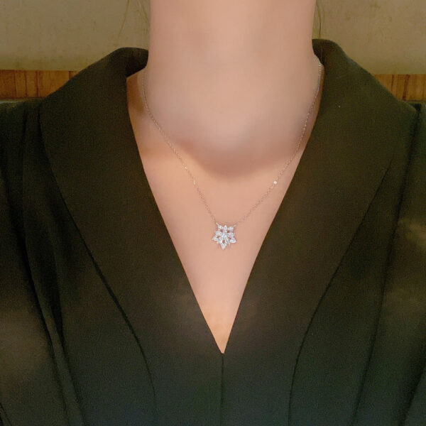 Toxse Lotus Openwork Pendant Necklace - Image 4