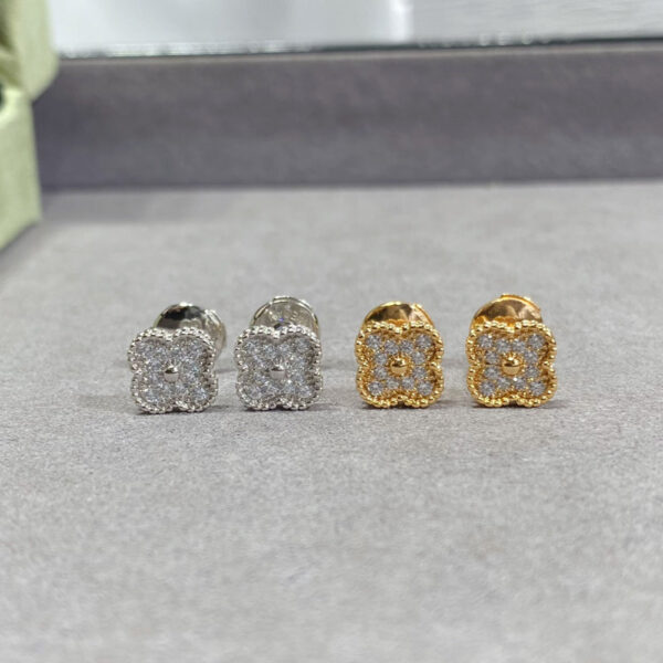 Toxse Vintage Alhambra Diamonds Earrings - Image 3