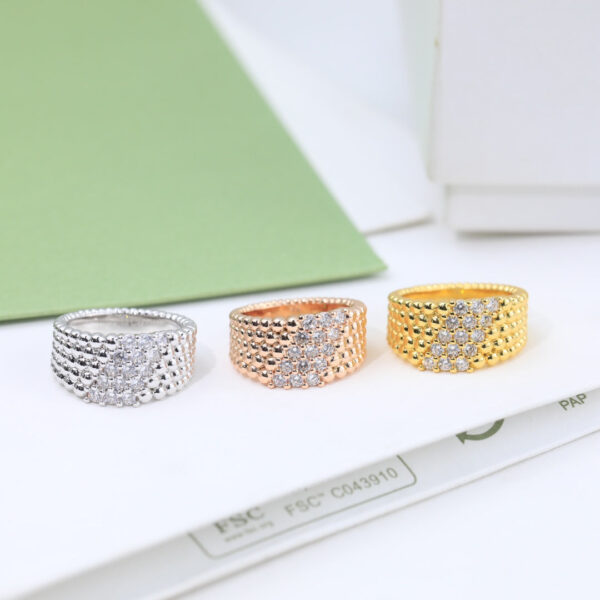 Toxse Perlée Diamonds Five Rows Ring - Image 13