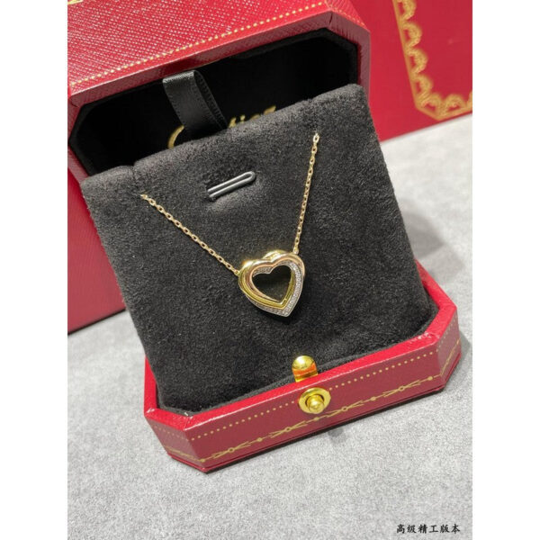 Toxse Trinity Heart Diamond Necklace - Image 8