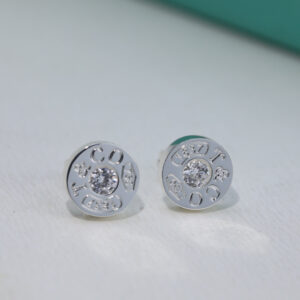 Toxse 1837 Diamond Stud Circle Earrings