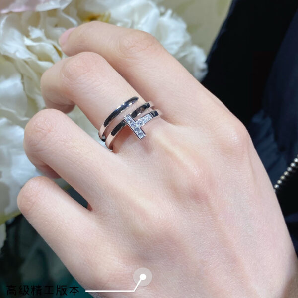 Toxse T Diamond Square Wrap Ring - Image 7
