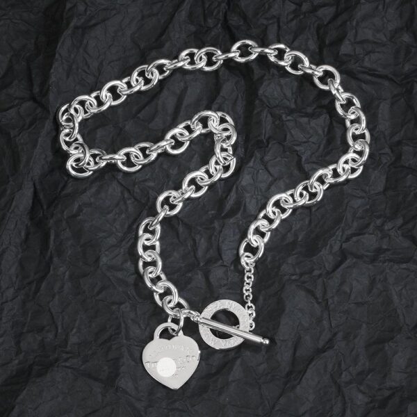 Toxse Heart Tag Toggle Necklace - Image 2