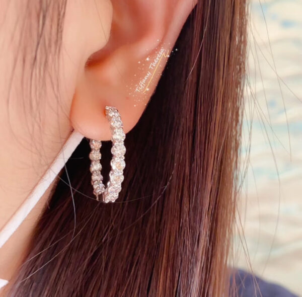 Toxse Hoop Diamonds Earrings - Image 2