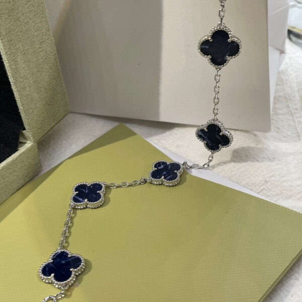 Toxse Vintage Alhambra Crystal Blue Bracelet - Image 4