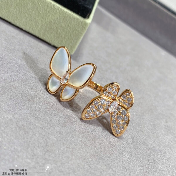 Toxse Two Butterfly Between the Finger Pearl Ring - Image 5