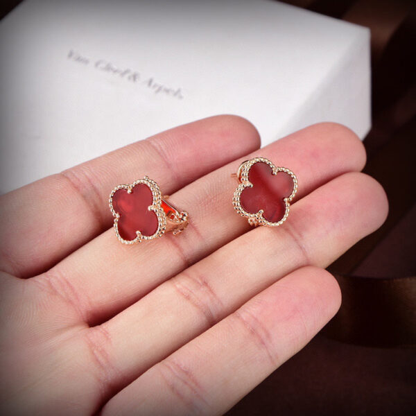 Toxse Vintage Alhambra Carnelian Earrings - Image 2