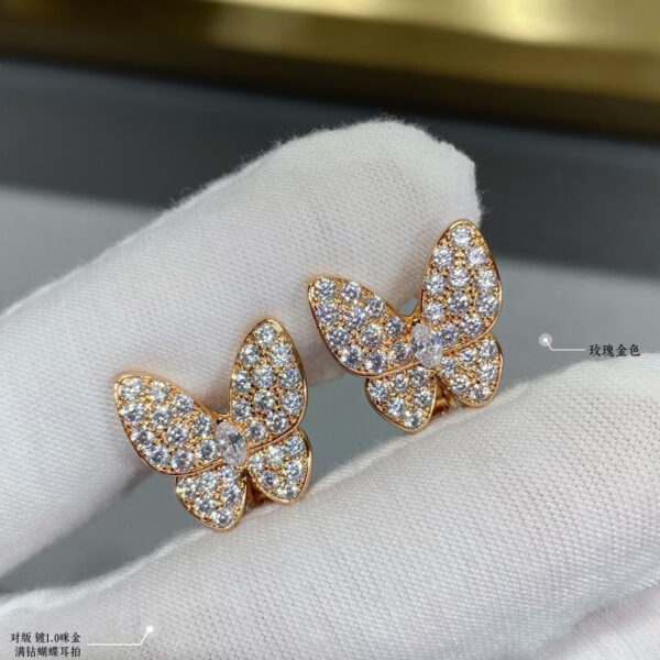 Toxse Two Butterfly Diamonds Earrings - Image 4