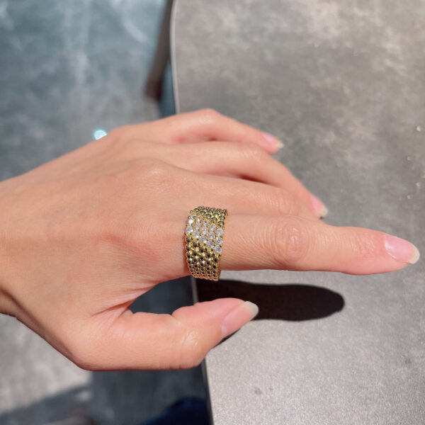 Toxse Perlée Diamonds Five Rows Ring - Image 7