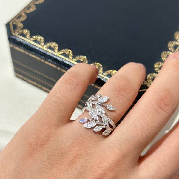 Toxse Victoria Diamond Vine Bypass Ring - Image 4