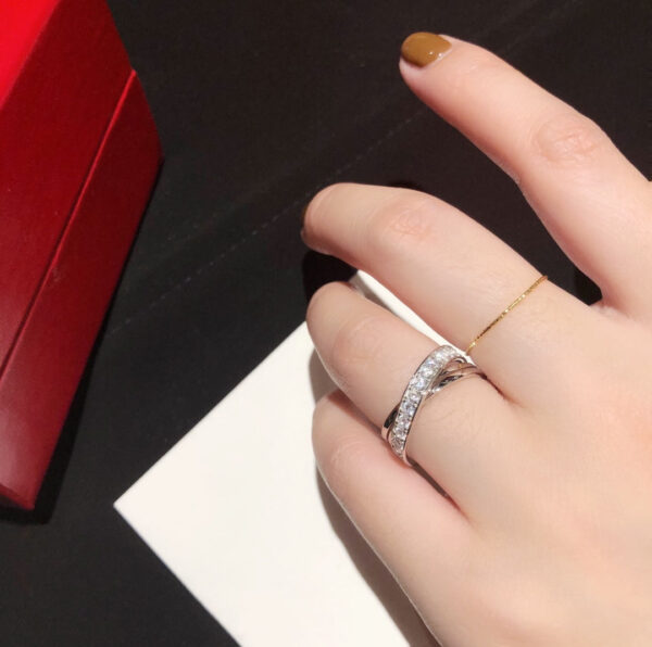 Toxse Etincelle Diamond Crossover Ring - Image 6