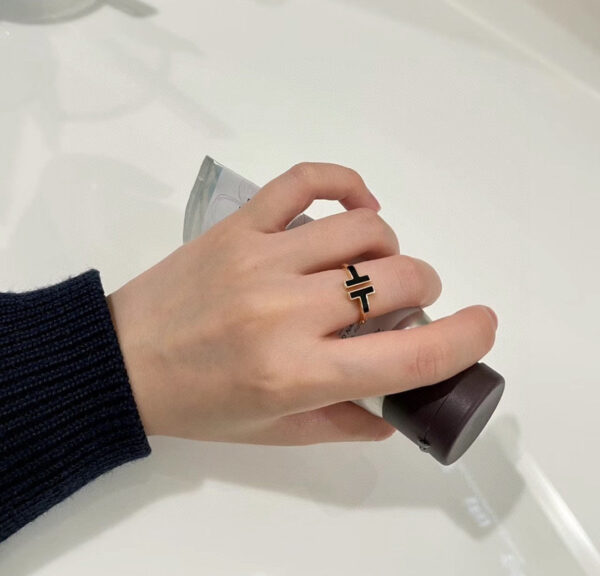 Toxse T Black Onyx Wire Ring - Image 2