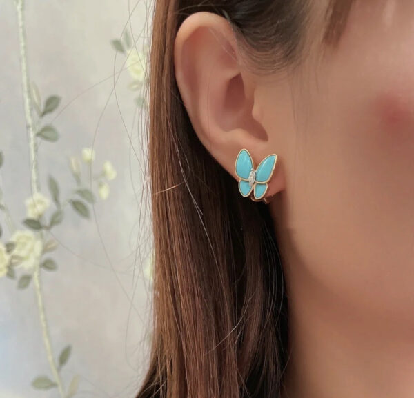 Toxse Two Butterfly Turquoise Earrings - Image 3