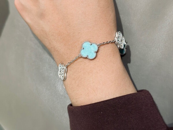 Toxse Vintage Alhambra Five Motifs Agate Bracelet - Image 2