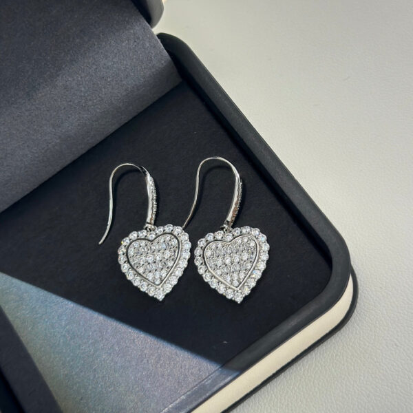 Toxse Diamond Heart Crystal Earrings - Image 5