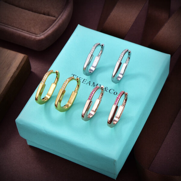 Toxse T Lock Diamonds Medium Earrings - Image 4