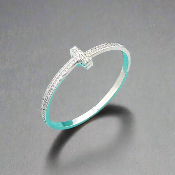Toxse T1 Wide Diamond Bangle Bracelet - Image 2
