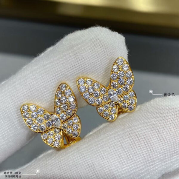 Toxse Two Butterfly Diamonds Earrings - Image 5