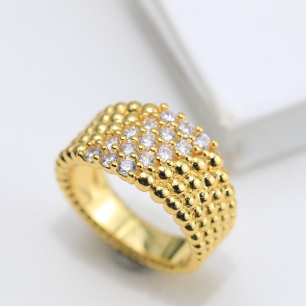 Toxse Perlée Diamonds Five Rows Ring - Image 4