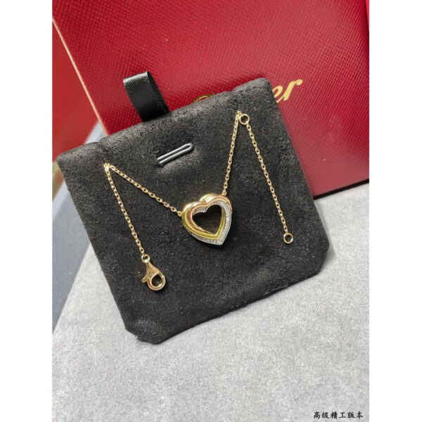 Toxse Trinity Heart Diamond Necklace - Image 9