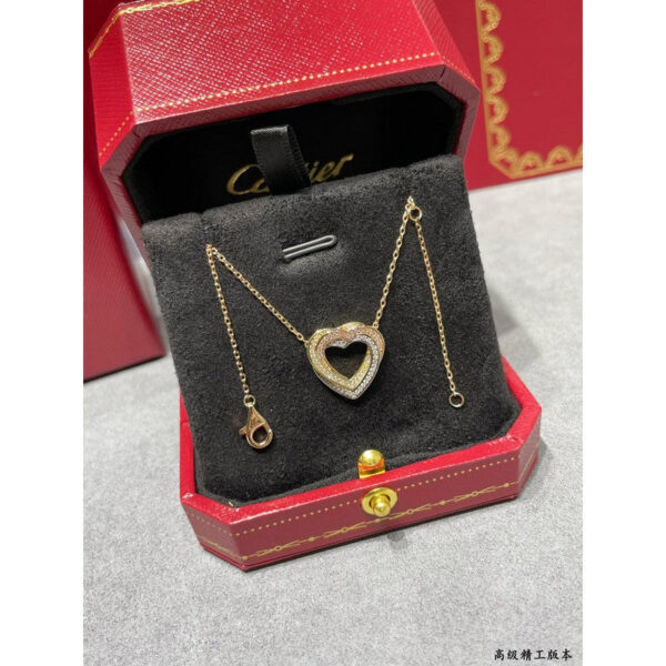 Toxse Trinity Heart Full Diamond Necklace - Image 5