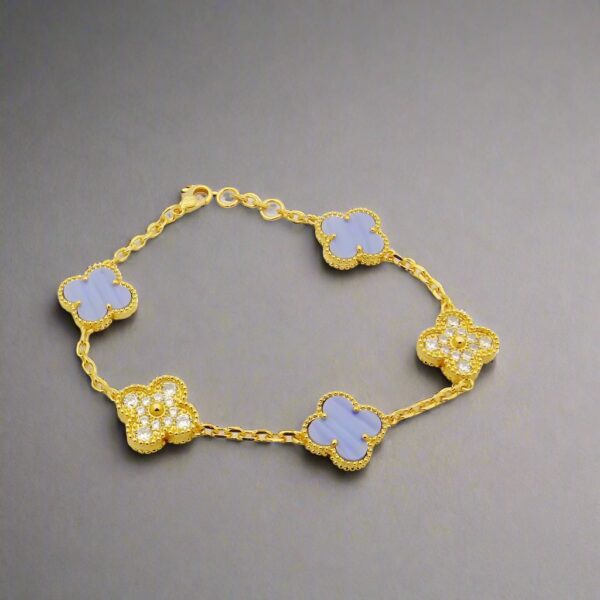 Toxse Vintage Alhambra Purple Diamonds Bracelet