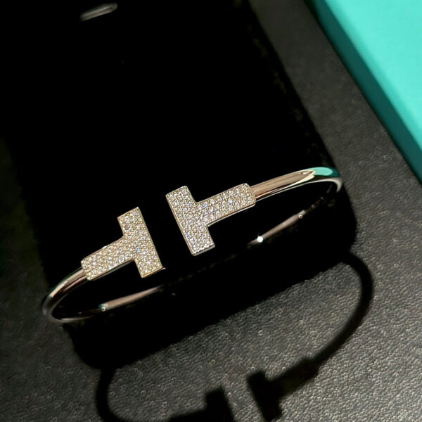 Toxse T Wide Diamond Wire Bracelet - Image 6