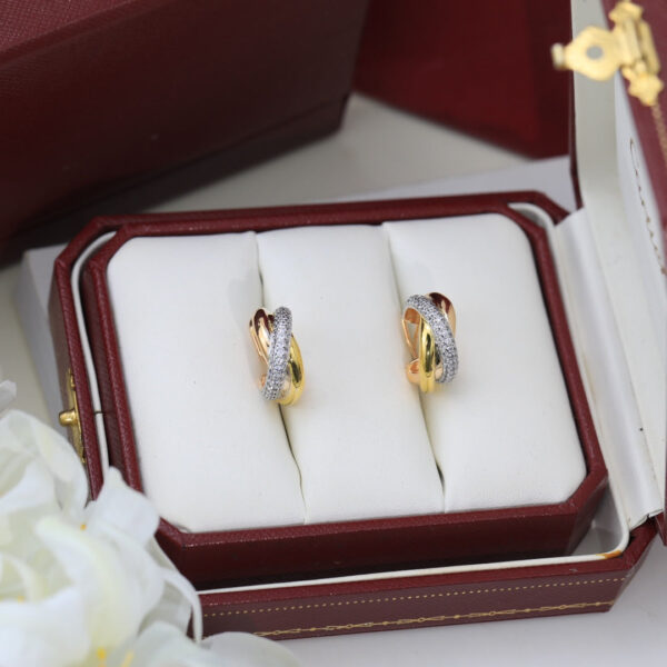 Toxse Trinity Diamond Earrings - Image 5