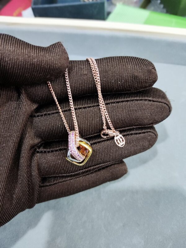 Toxse Trinity Pink Diamond Necklace - Image 4
