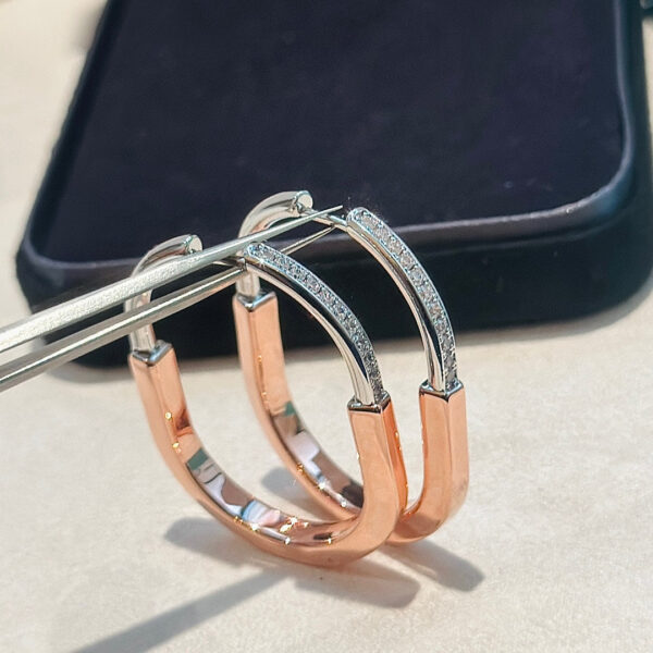 Toxse T Lock Diamond Earrings - Image 9