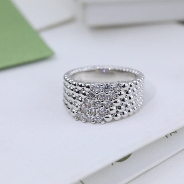 Toxse Perlée Diamonds Five Rows Ring - Image 14