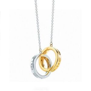 Toxse 1837 Interlocking Circles Pendant Necklace