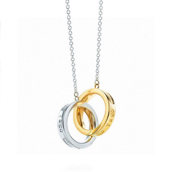 Toxse 1837 Interlocking Circles Pendant Necklace