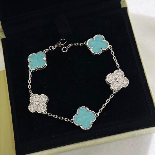 Toxse Vintage Alhambra Five Motifs Agate Bracelet - Image 5