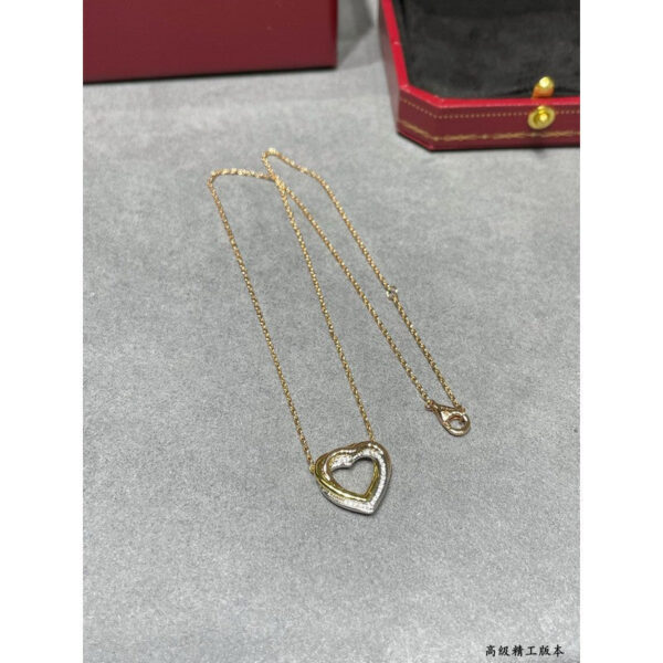 Toxse Trinity Heart Diamond Necklace - Image 4