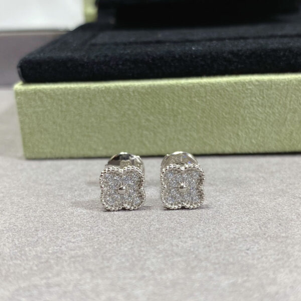 Toxse Vintage Alhambra Diamonds Earrings - Image 6