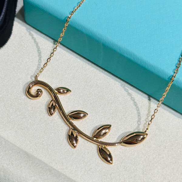 Toxse Olive Leaf Vine Pendant Necklace - Image 5