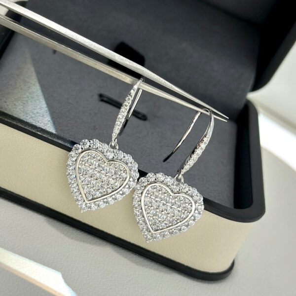 Toxse Diamond Heart Crystal Earrings - Image 6