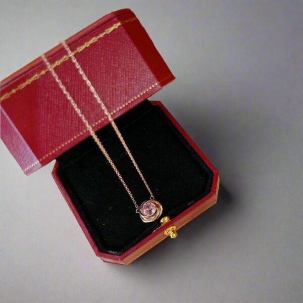 Toxse Trinity Pink Sapphire Necklace - Image 5