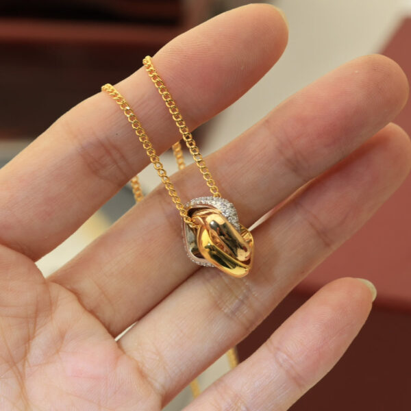 Toxse Trinity Cushion Diamond Necklace - Image 7