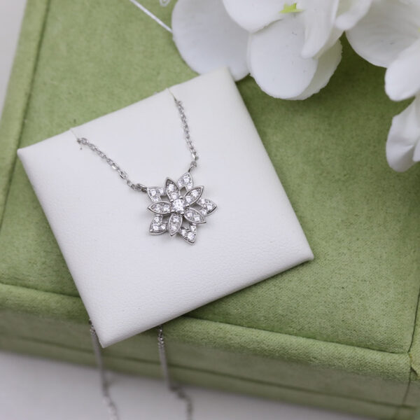 Toxse Lotus Openwork Pendant Necklace - Image 6
