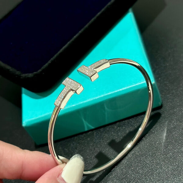 Toxse T Wide Diamond Wire Bracelet - Image 7
