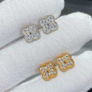 Toxse Vintage Alhambra Diamonds Earrings