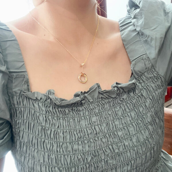 Toxse Trinity Diamond Circles Pendant Necklace - Image 2