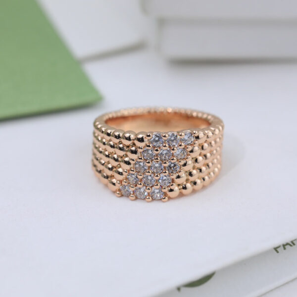 Toxse Perlée Diamonds Five Rows Ring - Image 6