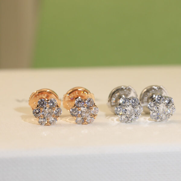 Toxse Flower Crystal Earrings - Image 6
