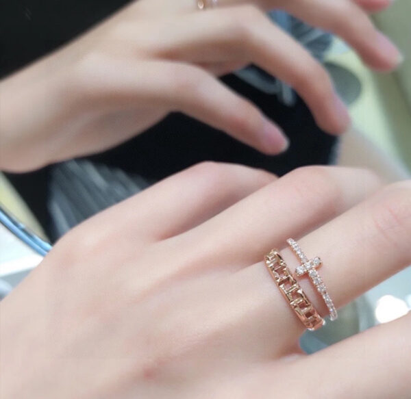 Toxse T Diamond Wire Band Ring - Image 7